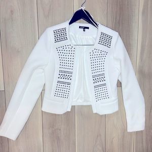 Studded white blazer
